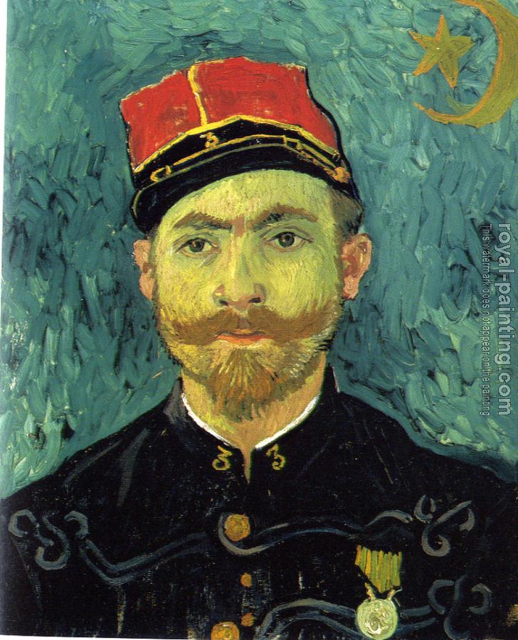 Vincent Van Gogh : Portrait of Paul-Eugene Milliet, Second Lieutenant of the Zouaves